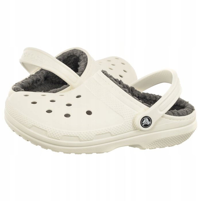 Sandály Nazouváky Dámské zateplené Crocs Classic Lined Clog Bílé 203591