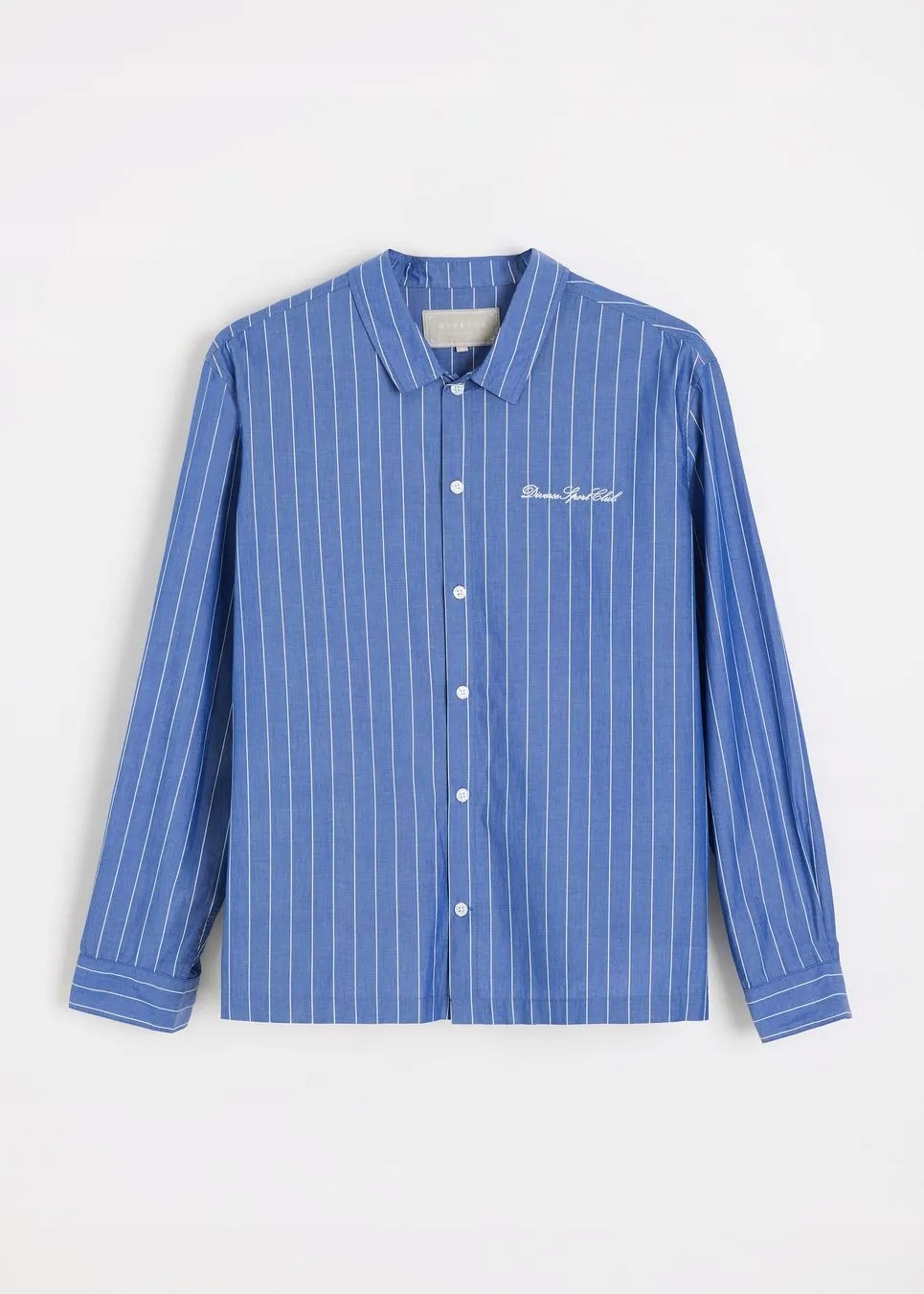 Koszula męska w paski bawełniana Diverse Murto Niebieski XXL