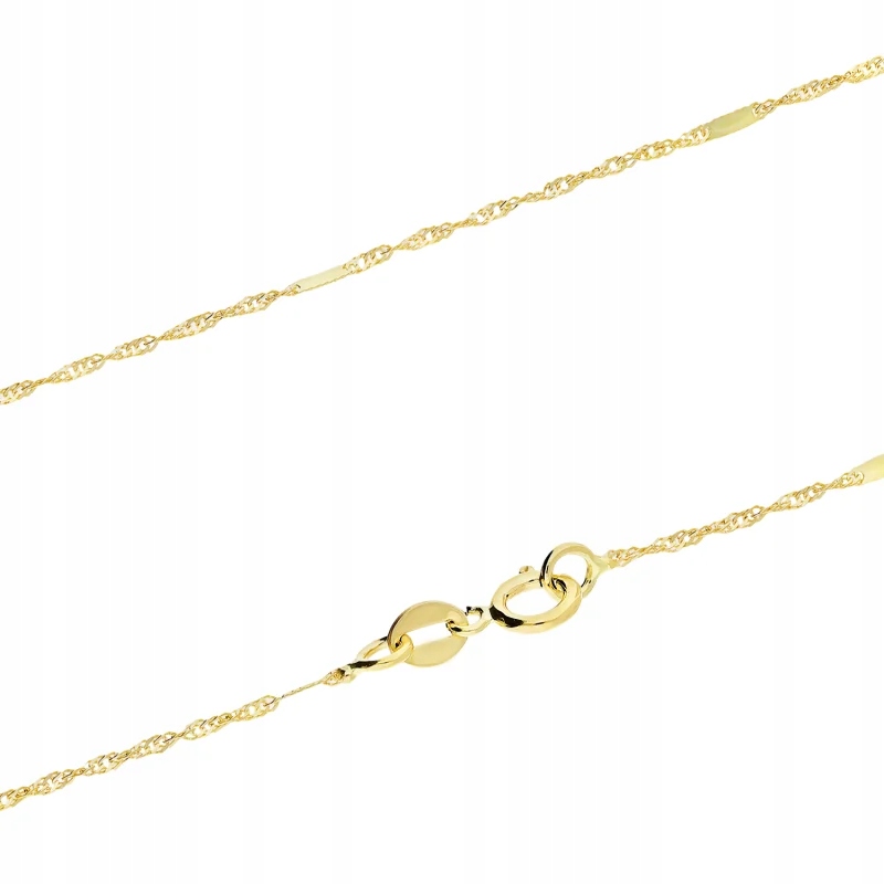 Řetízek Zlatý 585 Singapur s destičkami jemně kroucený 0.86g 14kt