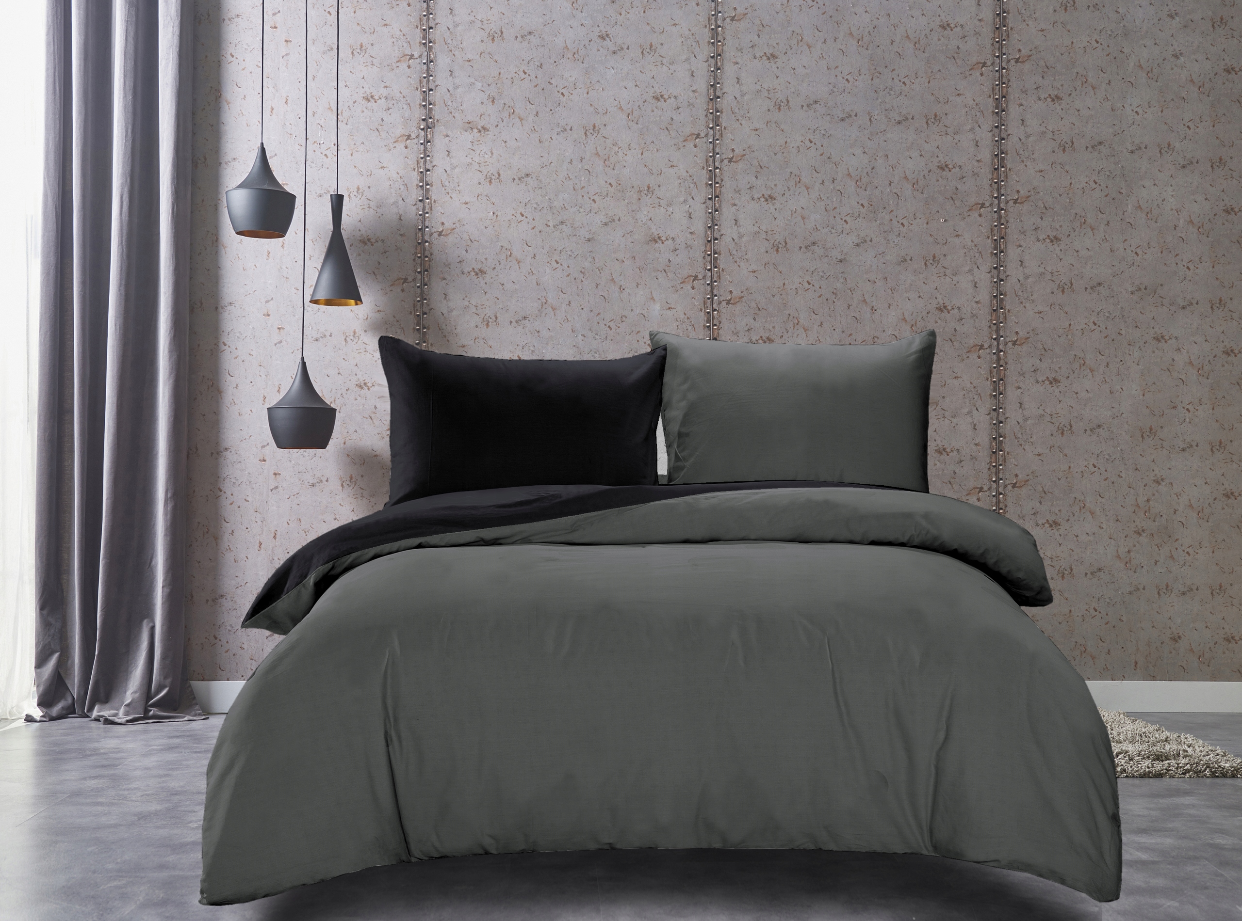 KOMPLET POŚCIELI POŚCIEL DWUSTRONNA GŁADKA 160x200 + 2x POSZEWKA 70x80 Rodzaj zapięcia zamek błyskawiczny