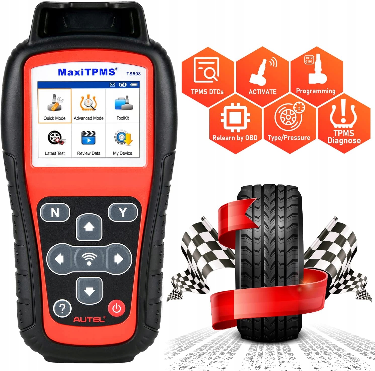 PROGRAMATOR ДАТЧИКОВ ДАВЛЕНИЯ ШИН KOL TPMS AUTEL TS508 USB WI-FI фото 6