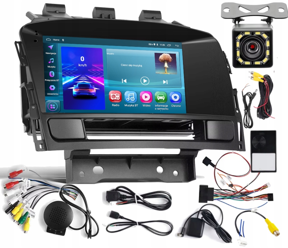 Rádio Navigace Opel Astra J 2009-2015 Android Carplay 2GB 64GB Kamera