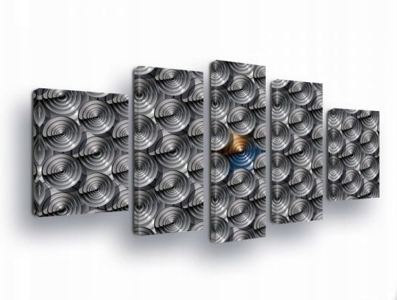 Obraz 170x100 Abstrakcia 3D geometrický vzor sivý strieborný oranžový