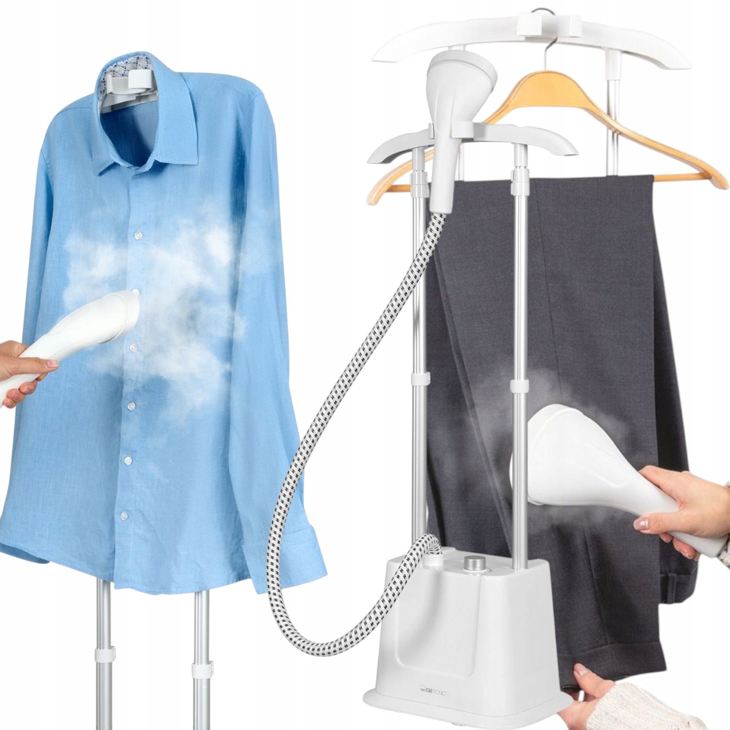 Stojąca Parownica Do Ubrań Stacja parowa Żelazko Steamer 1600W Mocna