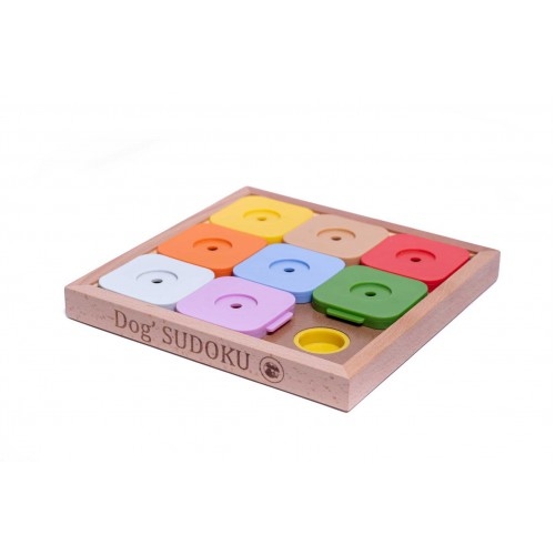 My Intelligent Pets hlavolam pro psy Sudoku Expert Rainbow obtížnost 3