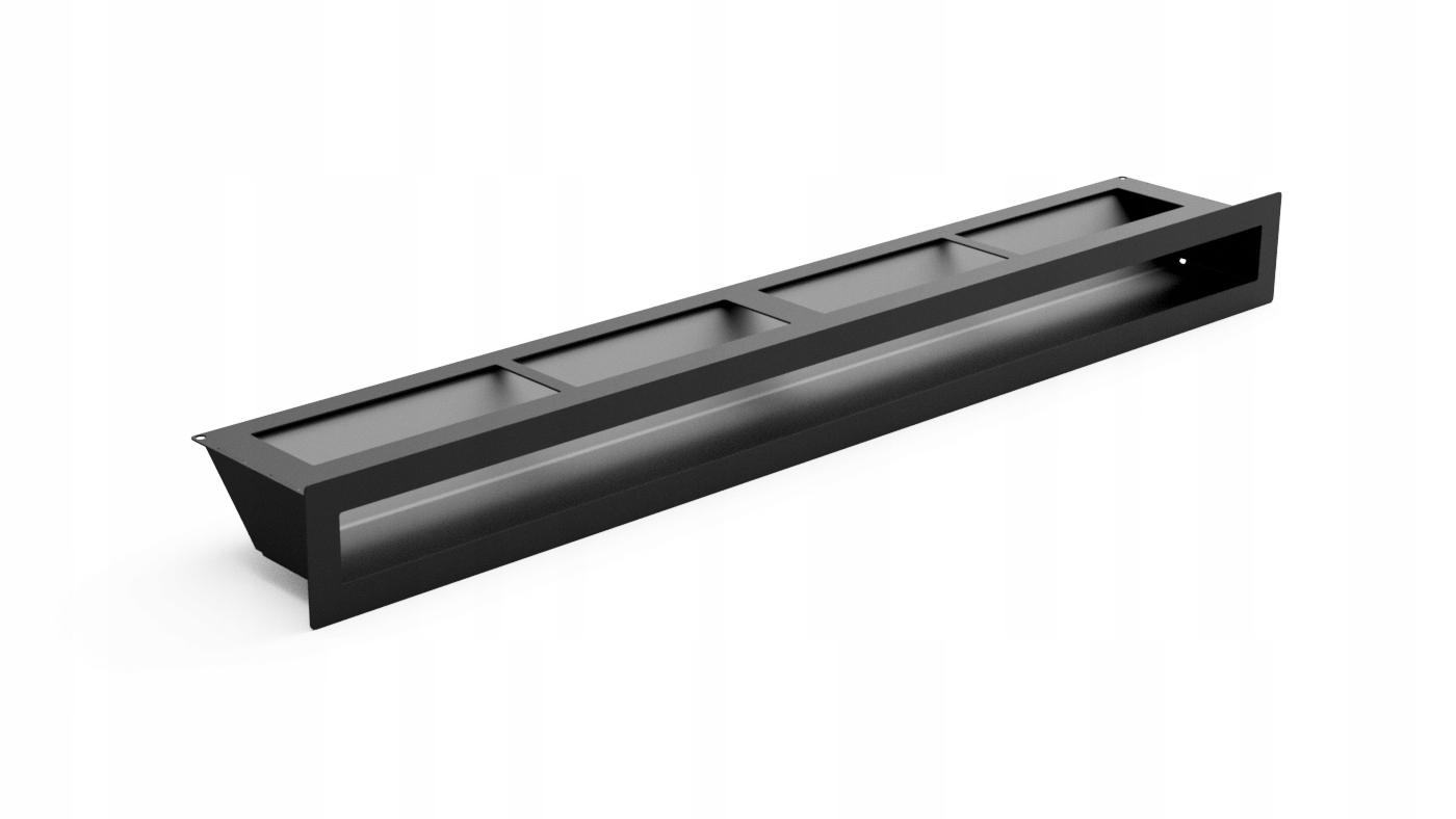 Větrací krbová mřížka Modern Luft Černá 60x600 mm 6x60 cm Loft