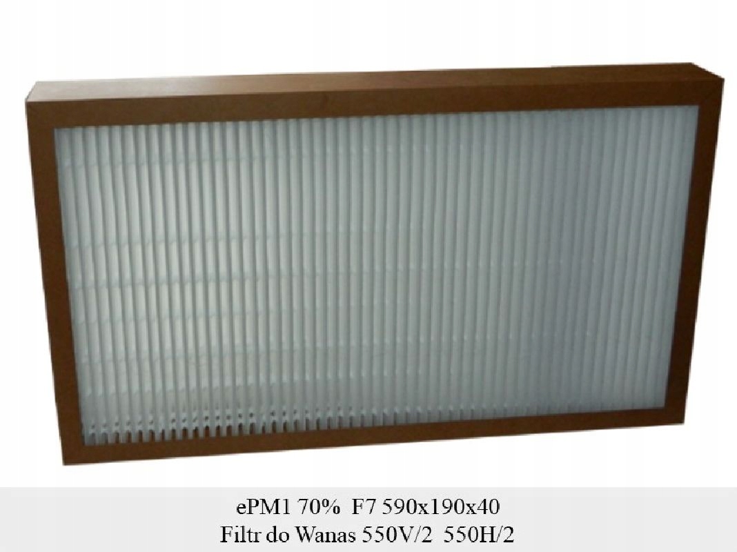 

Filtr do Wanas 550V/2, 550H/2 (590x190x40)