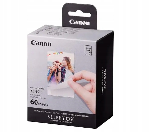 Fotografický lesklý nalepovací papír Canon XC-60L Selphy QX20 60ks