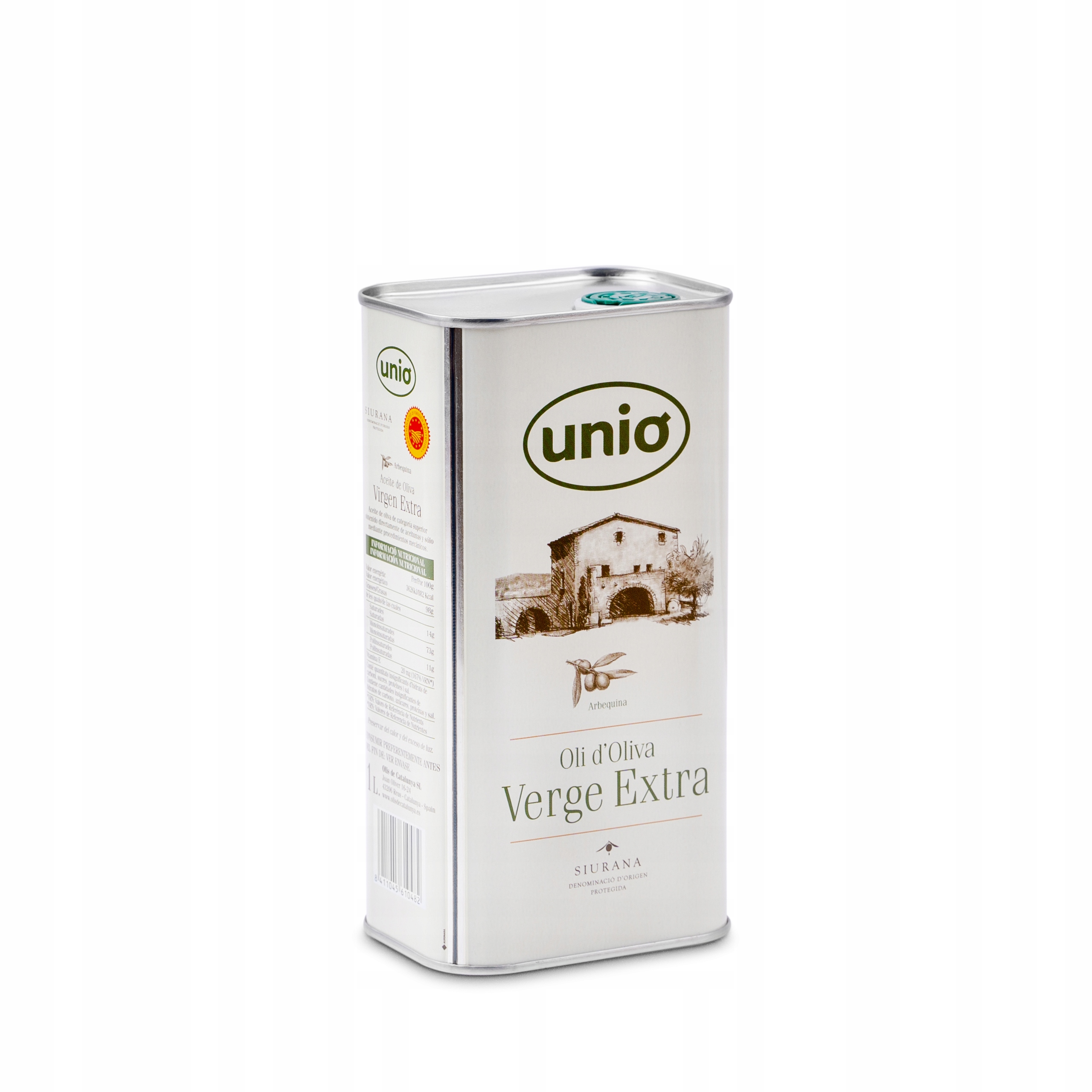 Unió Extra Virgin Arbequina Dop Siurana 1L Plechovka