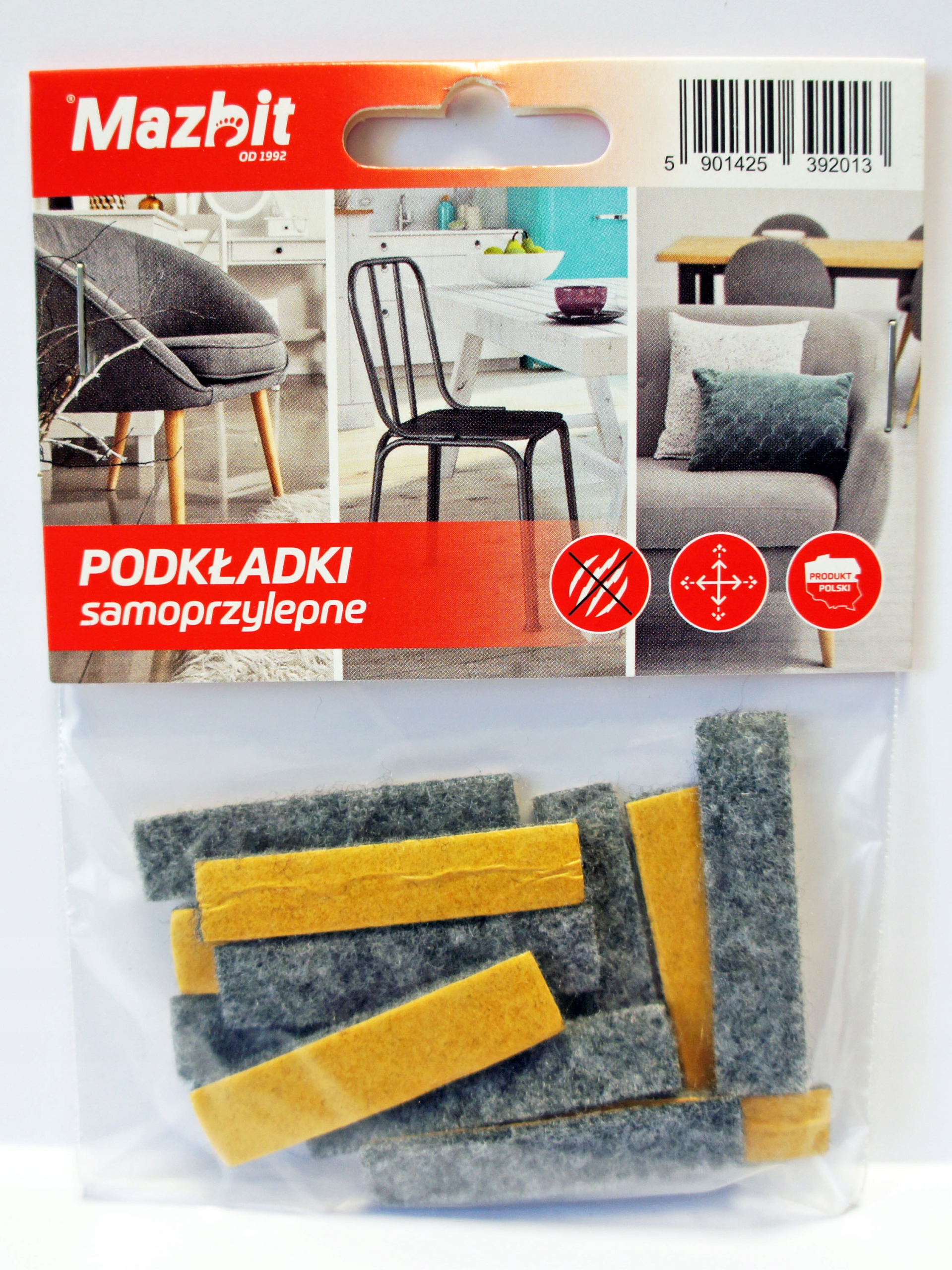 

Samoprzylepne Filcowe Podkładki Pod Meble 10x45mm