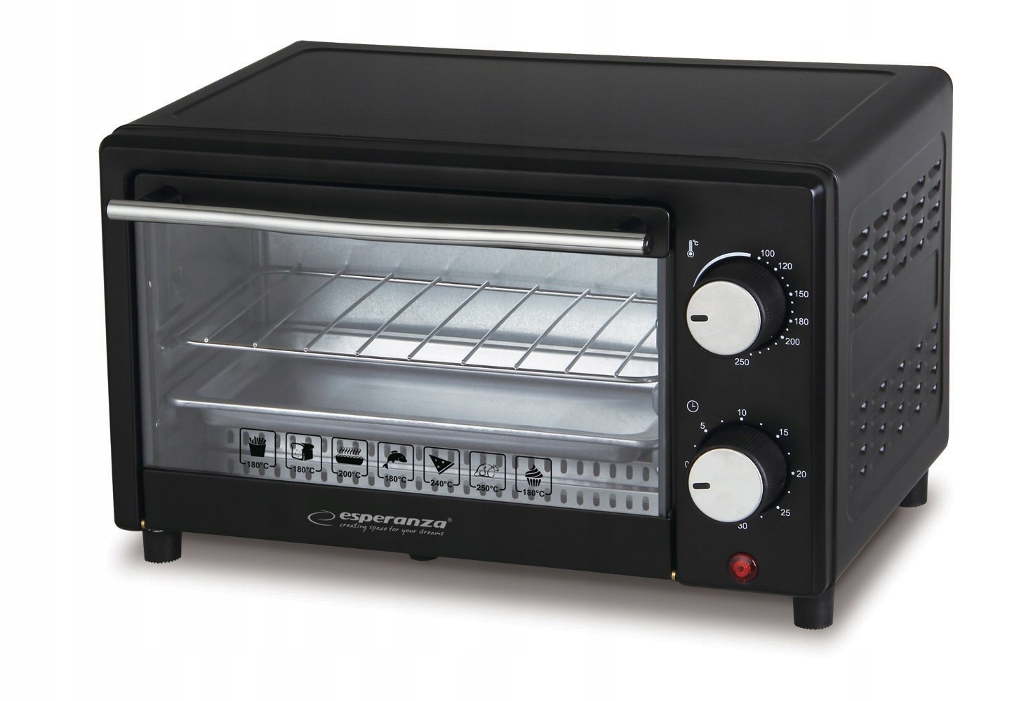 

Mały Piekarnik Elektryczny 900W 10l Timer Esperanz