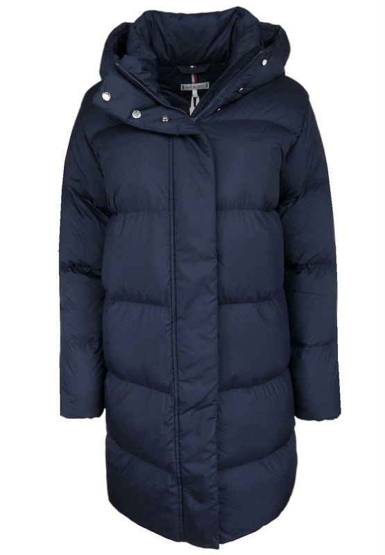 Tommy Hilfiger płaszcz damski, puchowy, pikowany, granatowy, XL