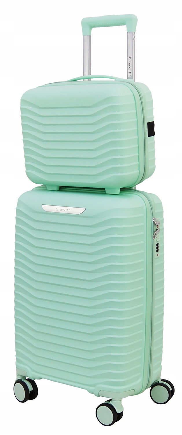 Zestaw Walizek 2w1 Walizka Podróżna Kuferek Gravitt Polipropylen 012