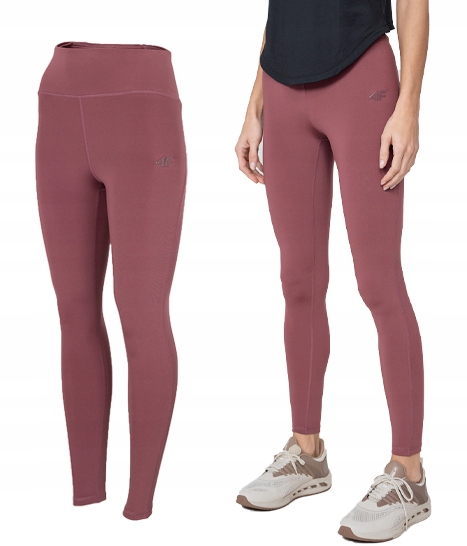 Legginsy Spodnie sportowe damskie 4F SPDF011 getry fiolet XL