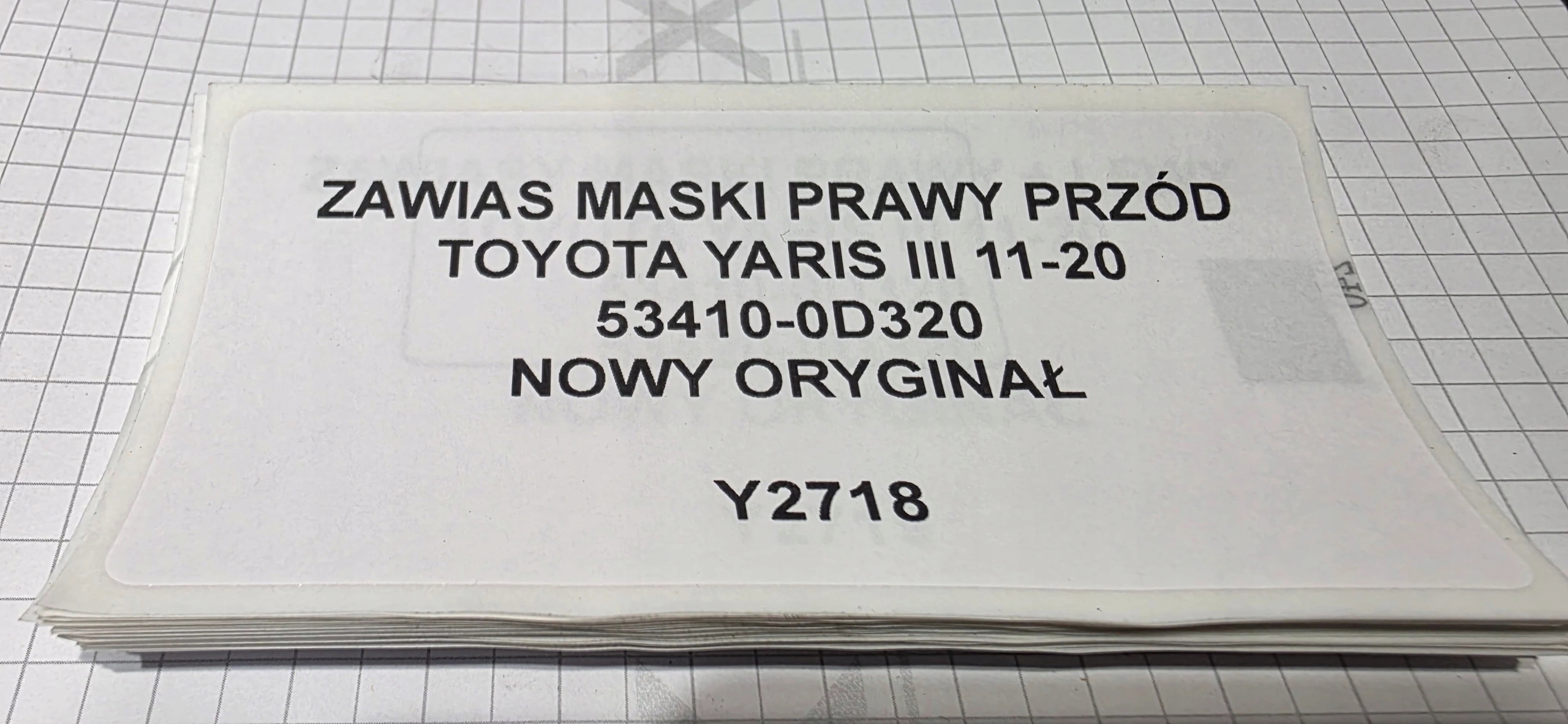 hinge bonnets right front TOYOTA YARIS III 11-20 new original 53410-0D320