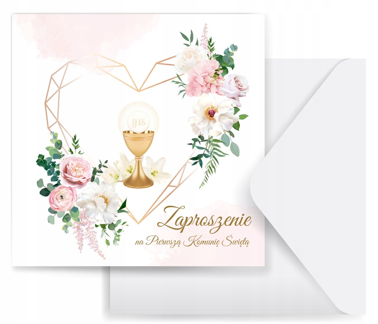 Zaproszenia na KOMUNIĘ Zaproszenia komunijne 10szt dla dziewczynki
