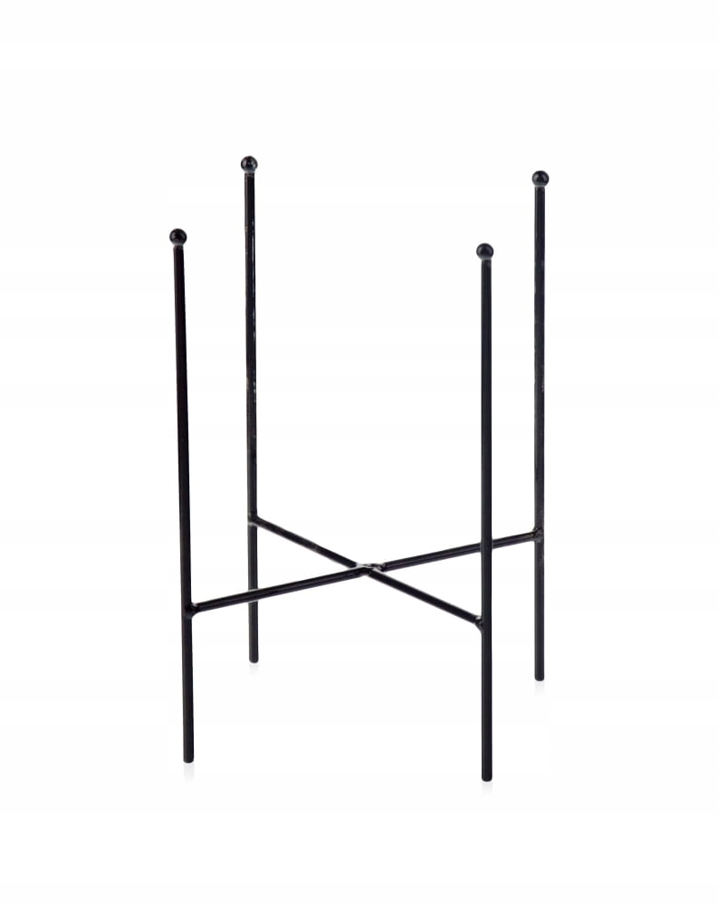 

Czarny Metalowy Stojak pod Doniczkę Średnica 15 cm