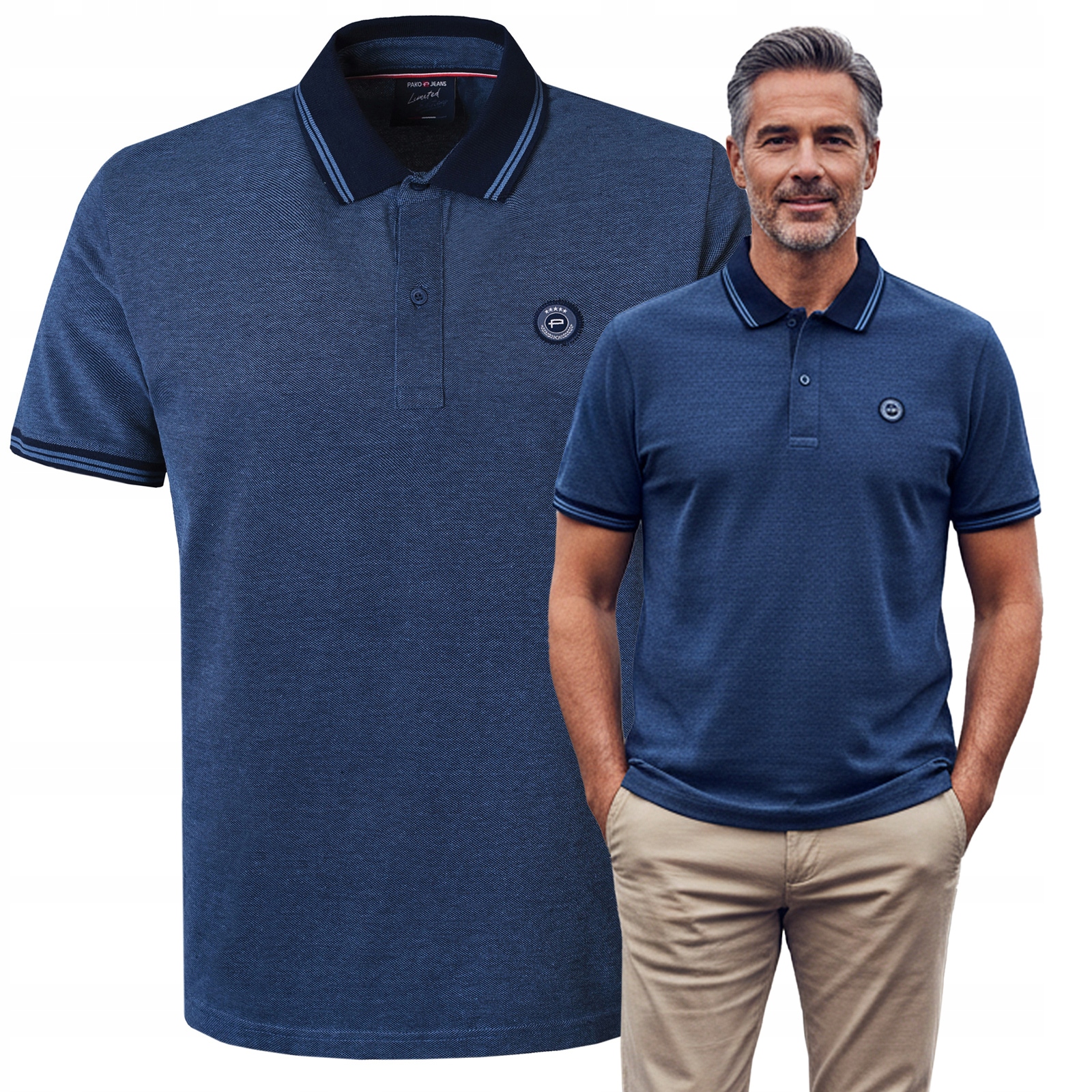 polokošile tmavě modré bavlněné Maksim Elegantní M Pako Jeans