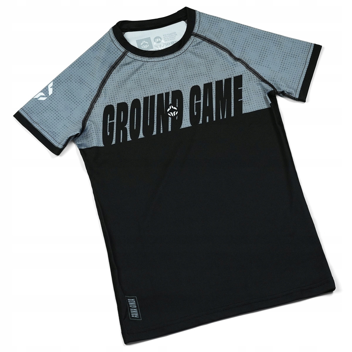Rashguard dziecięcy Ibjjf Kids krótki rękaw (Szary) 134 cm Ground Game