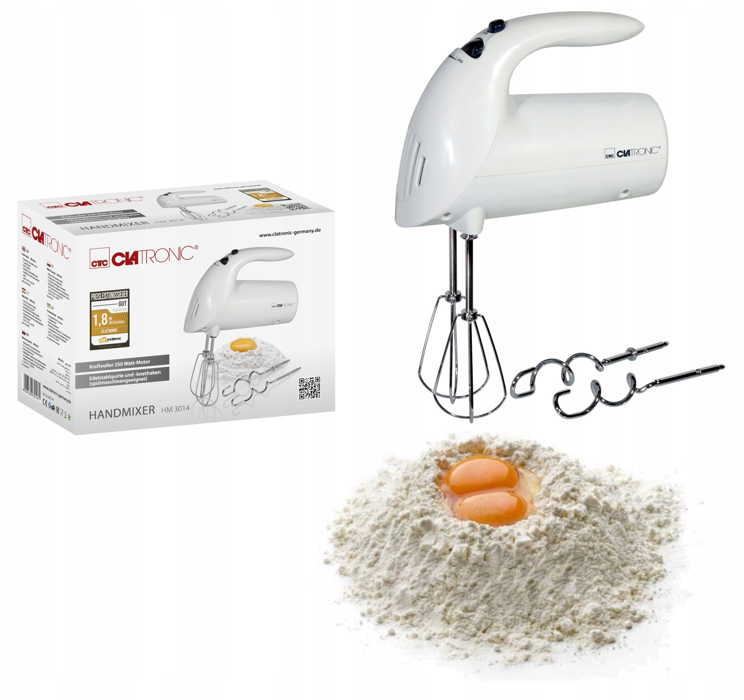 MIKSER KUCHENNY ROBOT RĘCZNY MOCNY CLATRONIC