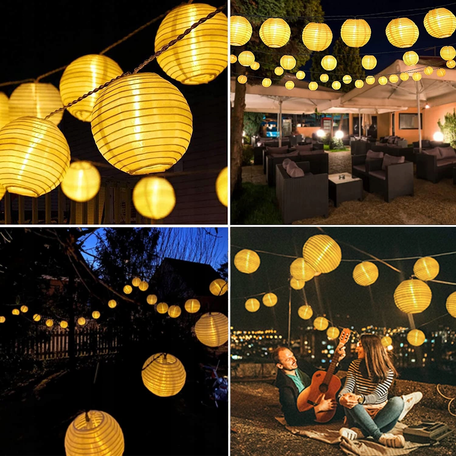 LEZONIC WODOODPORNE KULE ŚWIETLNE LAMPKI OGRODOWE SOLARNE 20 LED 6M — miniatura 4