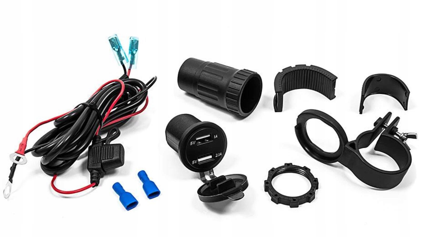 BIKETEC MOTOCYKLOWE PODWÓJNE GNIAZDO Z PODŚWIETLENIEM I WOLTOMIERZEM Producent Extremestyle