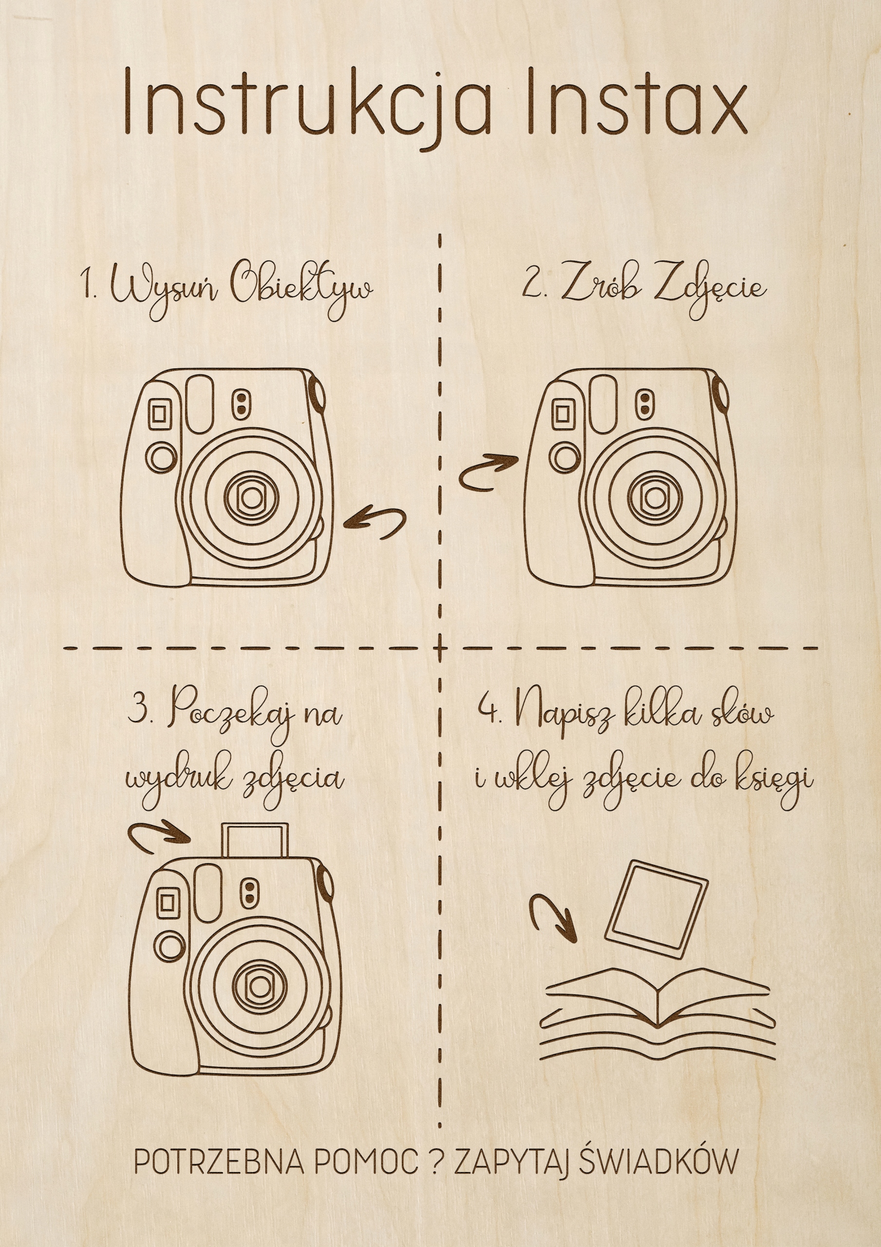 

Instrukcja Instax Księga Gości Drewniana