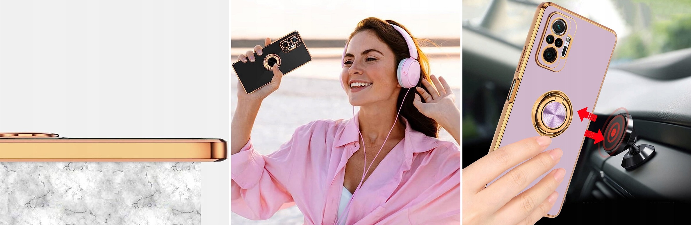 ETUI GLAMOUR RING CASE DO XIAOMI REDMI NOTE 10 PRO Kolor wielokolorowy