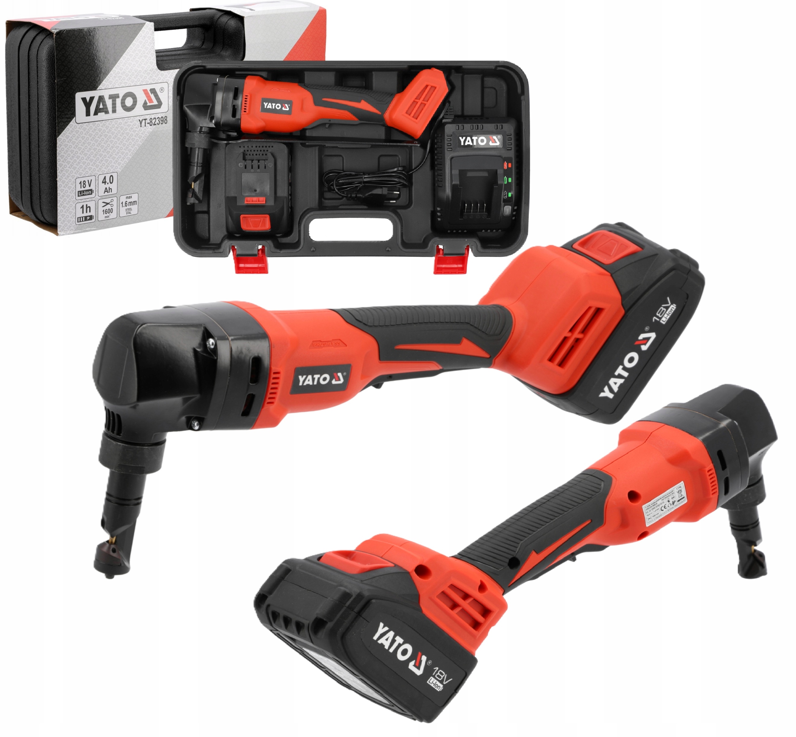 Akumulátorové Nůžky Na Stříhání Plechů Nabíječka 4Ah 18V Yato YT-82398