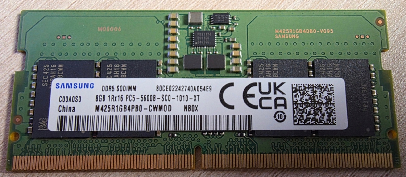 Pamięć Ram Samsung So-dimm DDR5 8 Gb 5600 MHz 1.1 V CL40 M425R1GB4PB0-CWMOD