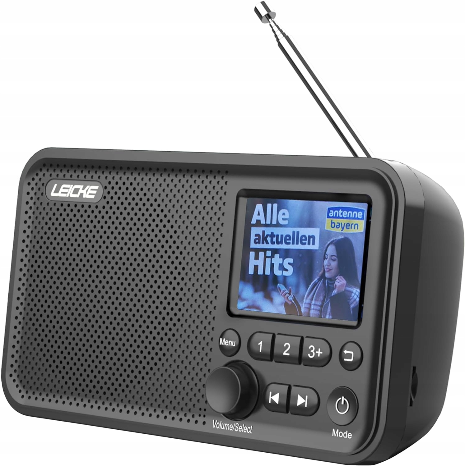 Leicke EP18227 Radio Dab+ Fm Czarny Bluetooth 2000mAh 2.4 cala Czarny