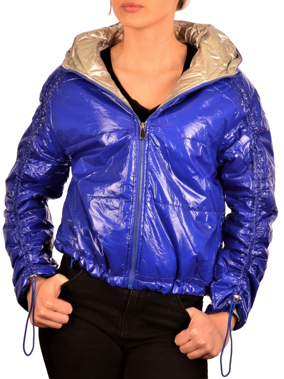 Dámská Jarní Bunda B9560-2CS Lesklá M