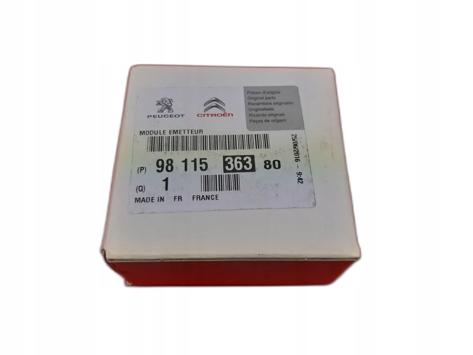 ORGINALNY CZUJNIK CIŚNIENIA TPMS PEUGEOT EXPERT Liczba sztuk 1 szt.