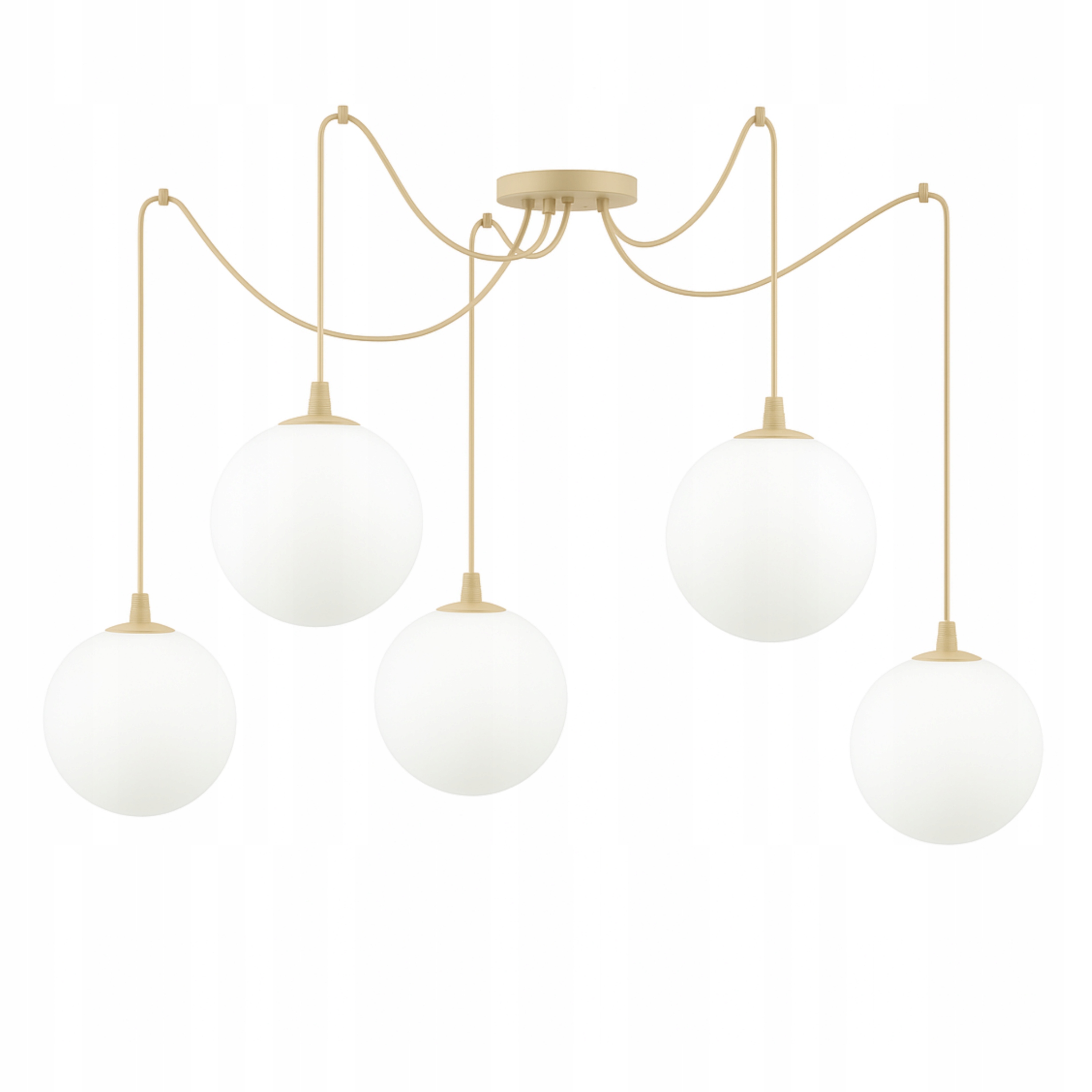 Závěsné Stropní Svítidlo Kašmírová Skleněná Bílé Mléčné Koule 160 MM E27 Led