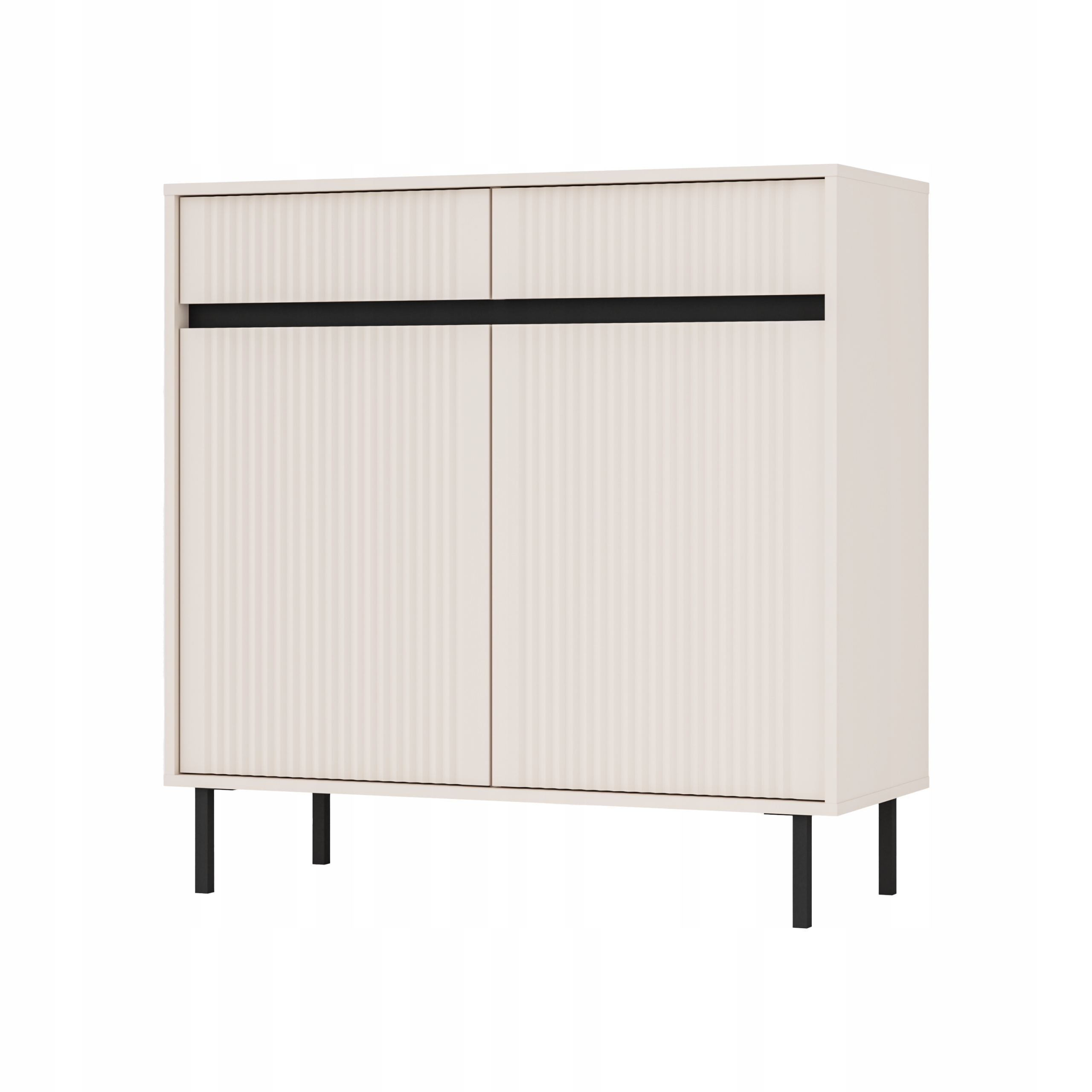 Moderní komoda Saporo Lamele Béžová do obývacího pokoje Jídelny Ložnice Zásuvky