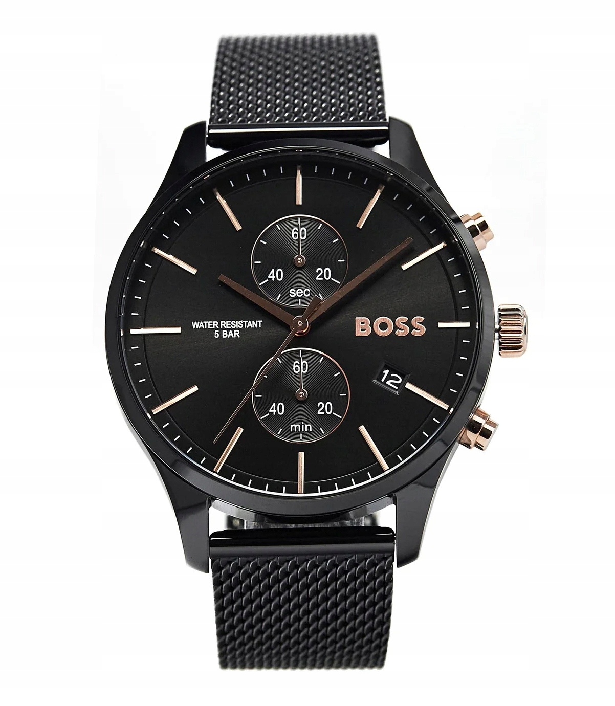 ZEGAREK MĘSKI HUGO BOSS 1513811 ASSOCIATE CZARNY + PUDEŁKO
