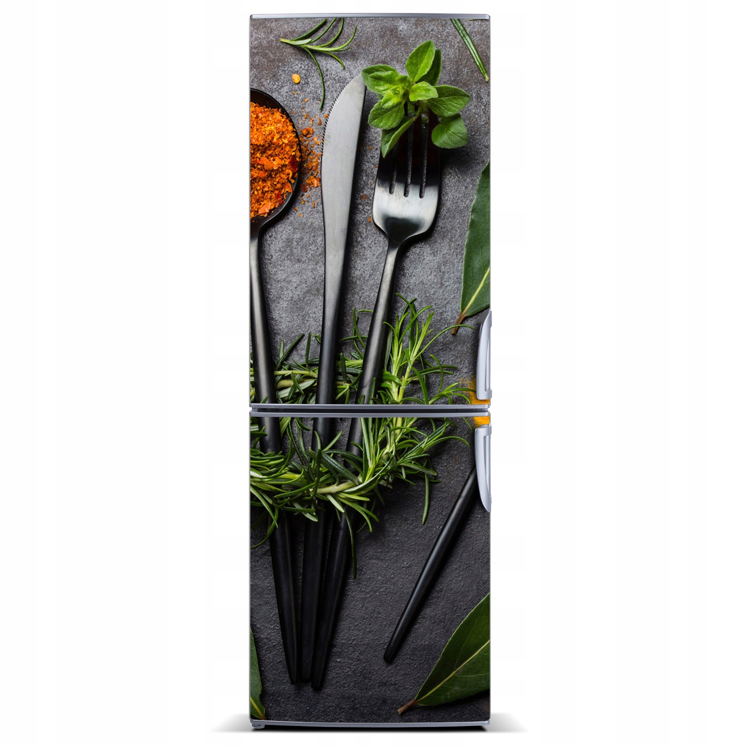 

Naklejka na lodówkę Sztućce i przyprawy 60x180