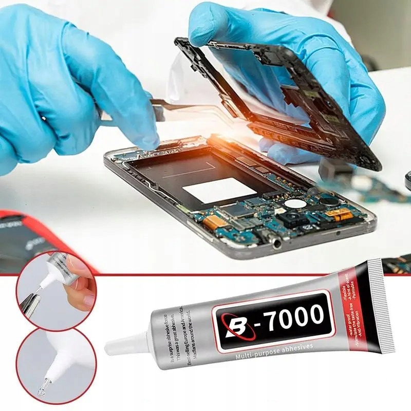 8x Klej Montażowy B-7000 Wyświetlacz Ramka Dotyk Uniwersalny Zestaw 120ML