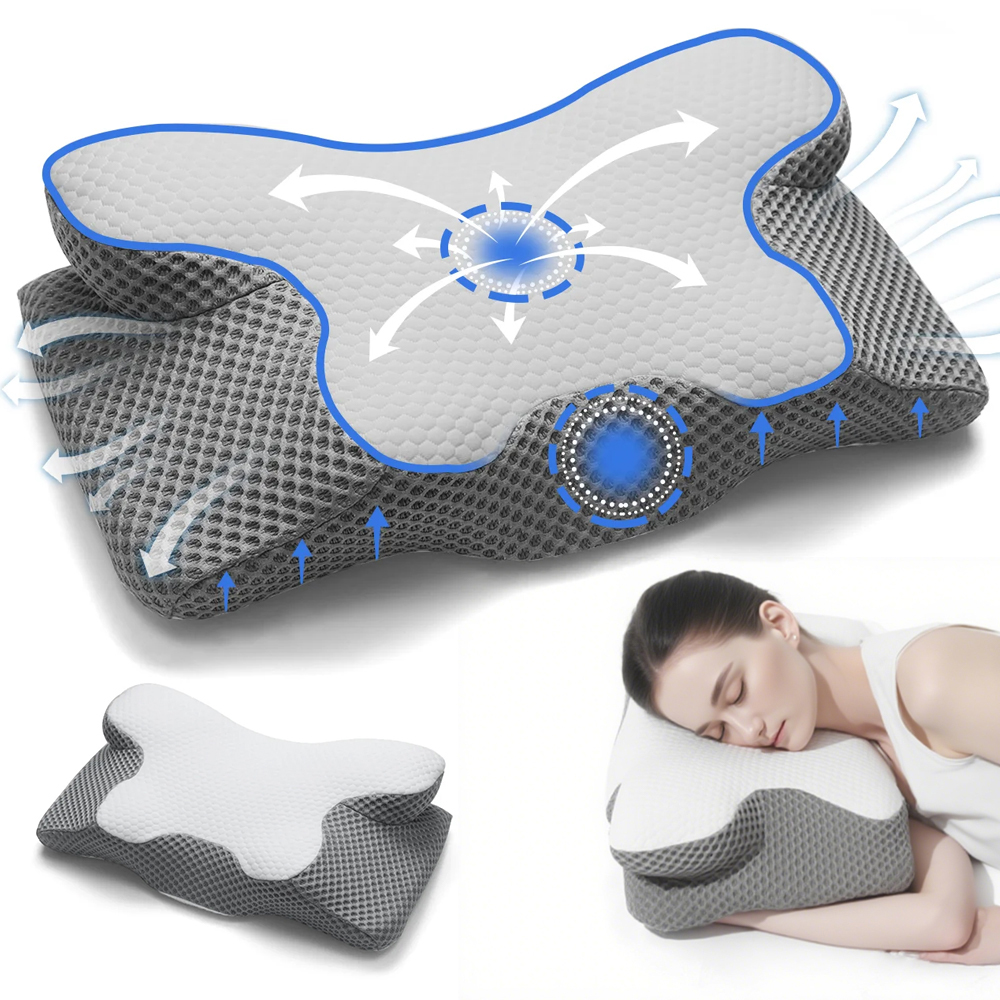 Poduszka Ortopedyczna Anatomiczna Dla Osób Śpiących Na Boku I Plecach