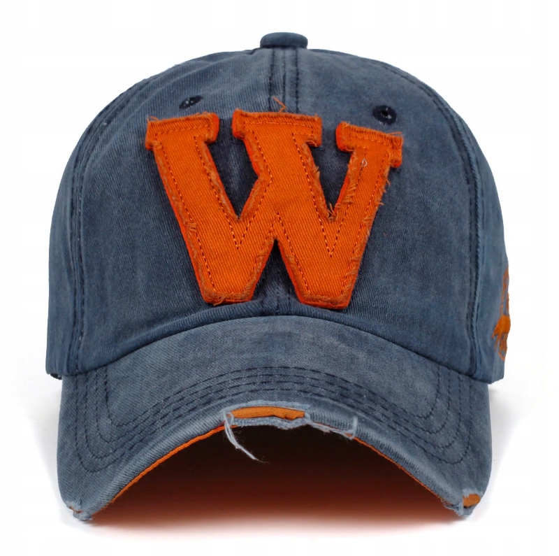 CZAPKA Z DASZKIEM BEJSBOLÓWKA VINTAGE MĘSKA Niebieska W Marka inna