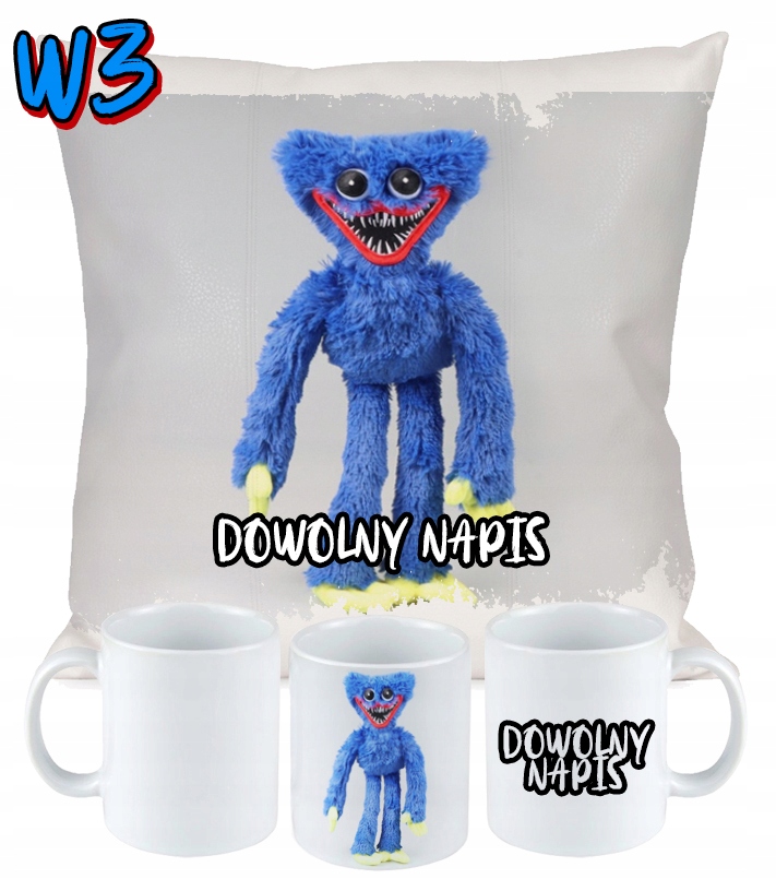 ZESTAW KUBEK PODUSZKA HUGGY WUGGY POPPY PLAYTIME 1 Płeć chłopcy dziewczynki