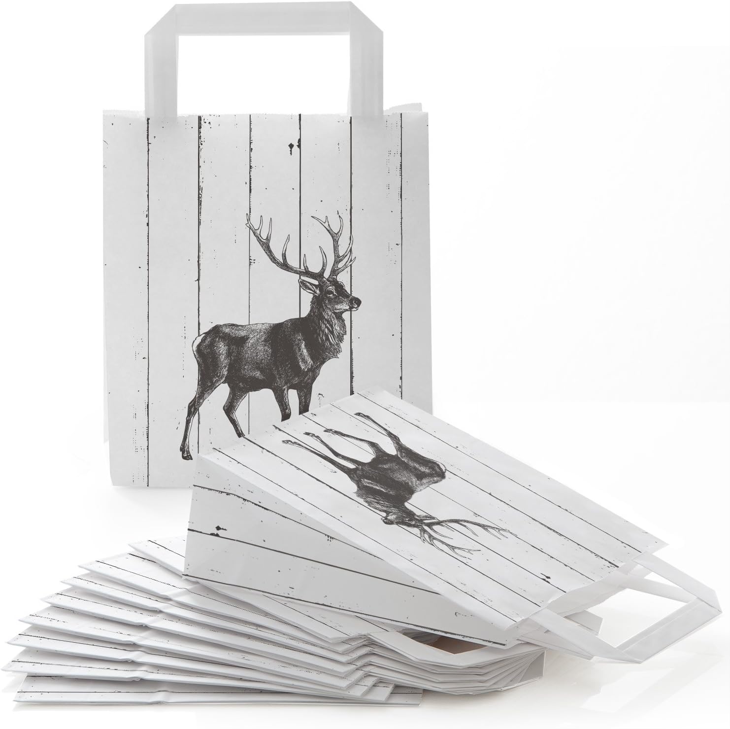 GIFT BAG RENIFER, TOREBKI PREZENTOWE RENIFER ZESTAW 25 SZTUK