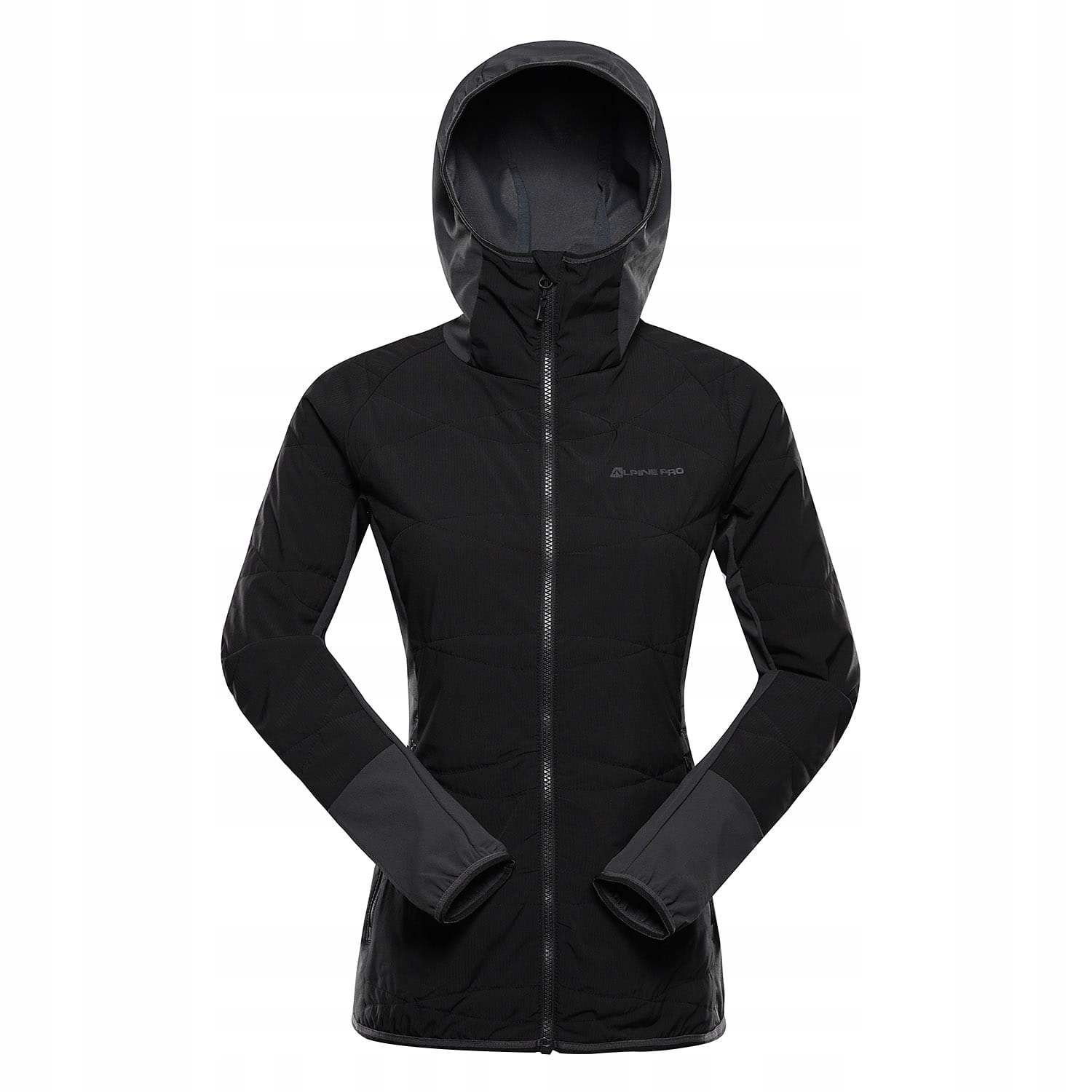 Bluza damska hybrydowa Alpine Pro Morgena k.czarny r.L