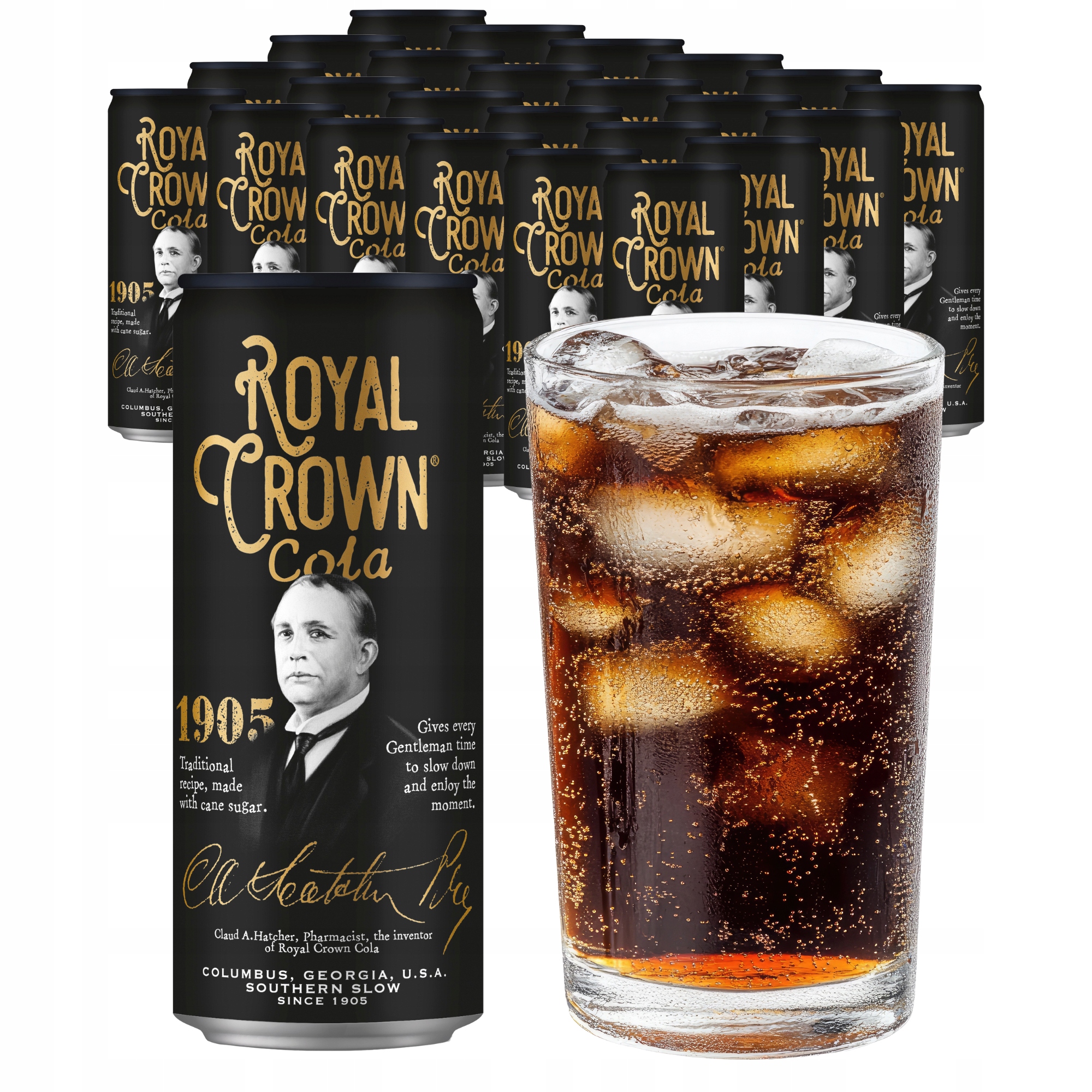 Royal Crown Cola Puszka 24 x 330ML Słodzona Cukrem Trzcinowym Napój