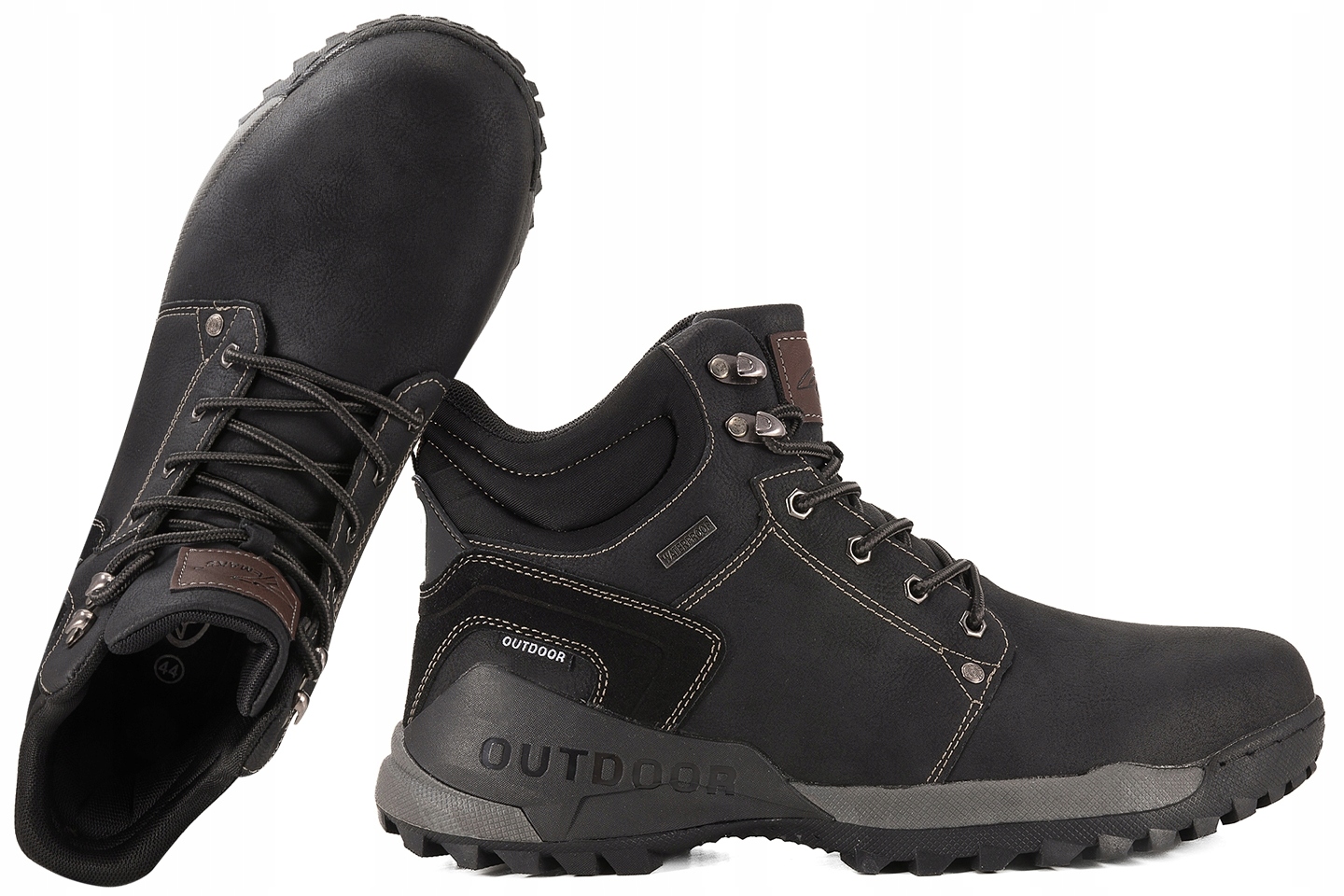 Emaks W121-A Zimní Boty S Membránou Trapery Zateplené Pánské černé 46