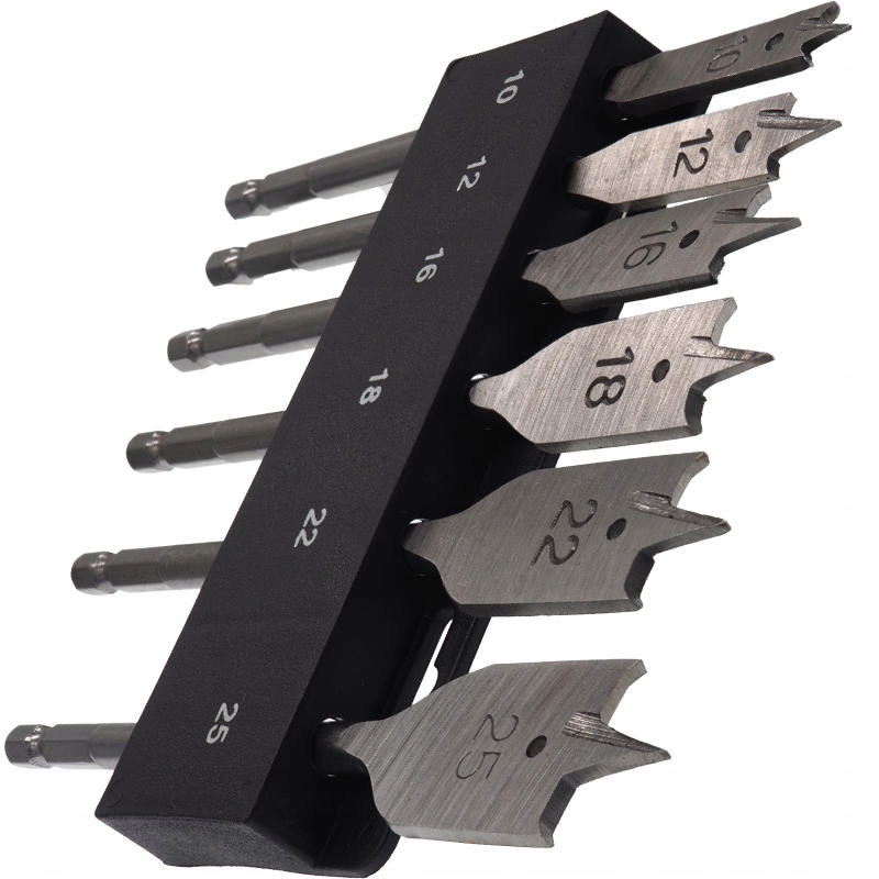 

Wiertła Piórkowe Do Drewna Łopatkowe Płaskie 6szt.