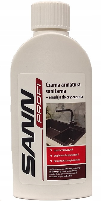 

Czysta Czarna Armatura Sanitarna Sann Profi 250 ml