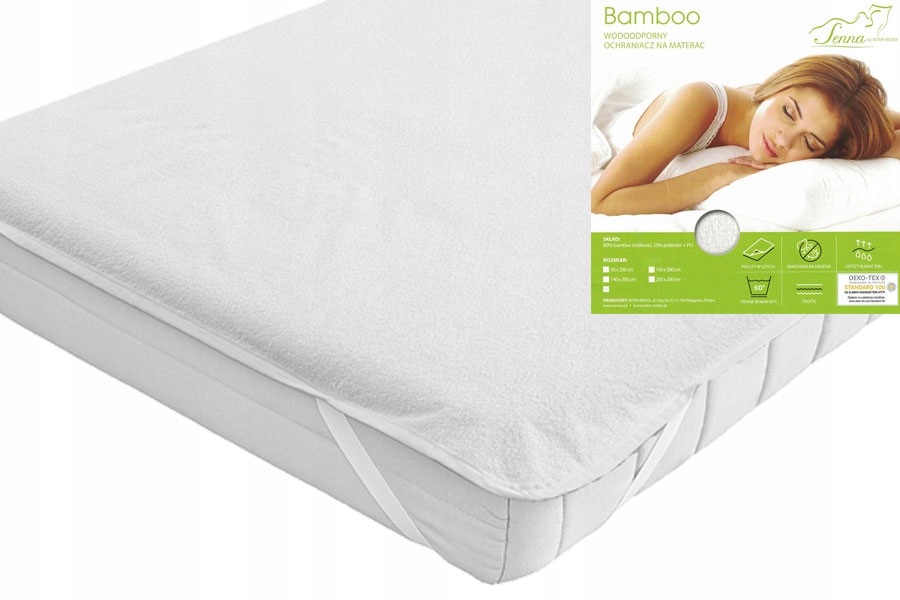 Wodoodporny ochraniacz na materac Bamboo 180x200