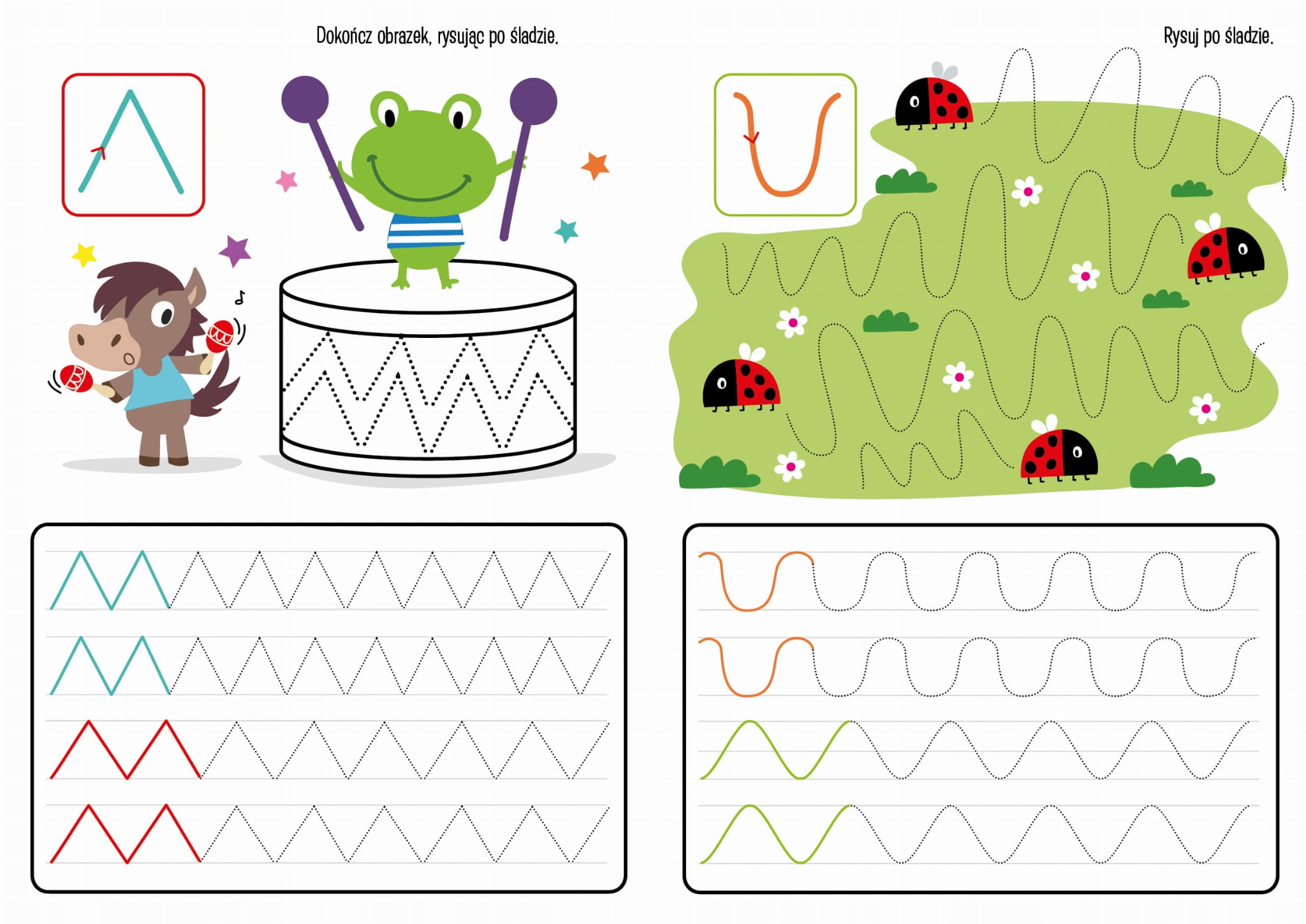 Uczymy się. Rysujemy szlaczki Books And Fun Tytuł Rysujemy szlaczki