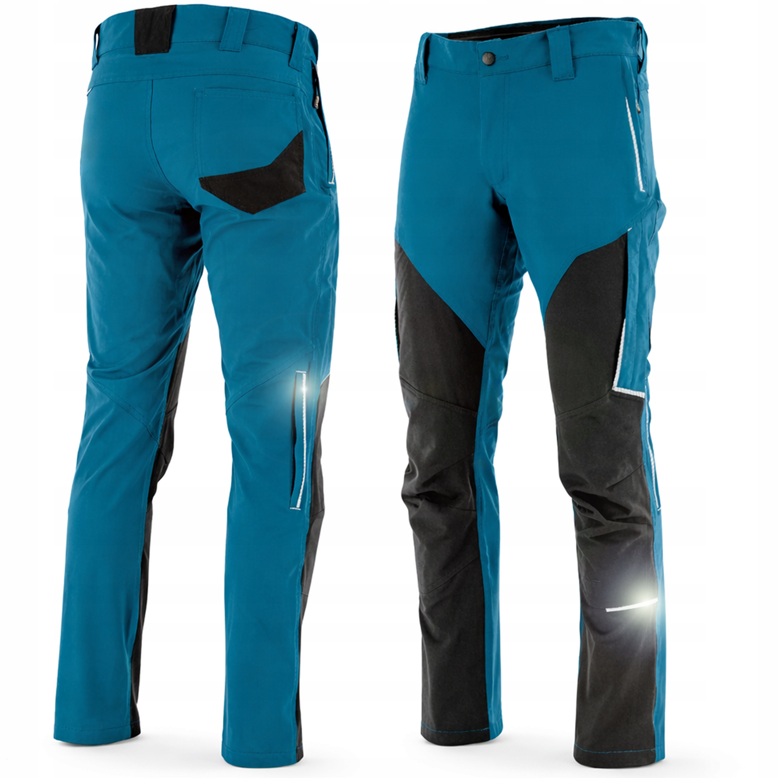 Spodnie Elastyczne robocze Stretch mocne Trekking męskie do pasa